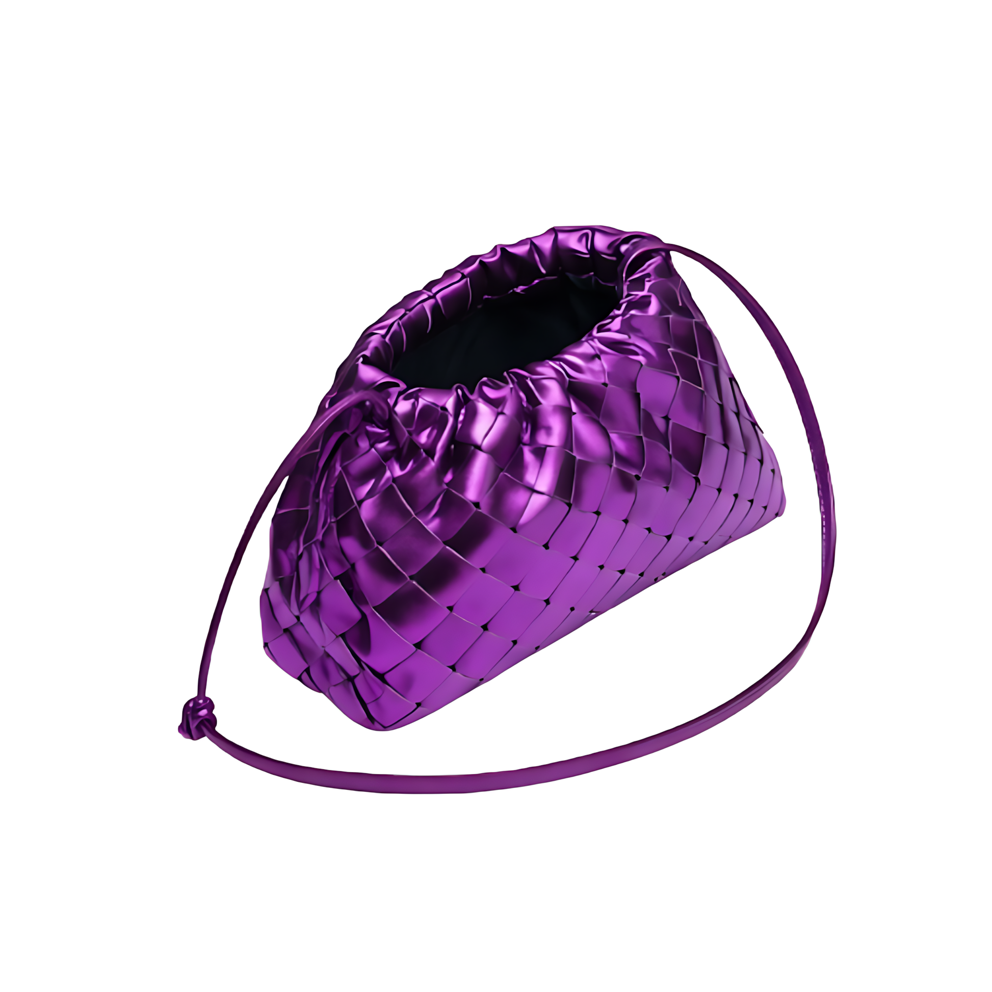 Premium-Look Intrecciato Leather Mini Bag - view 3