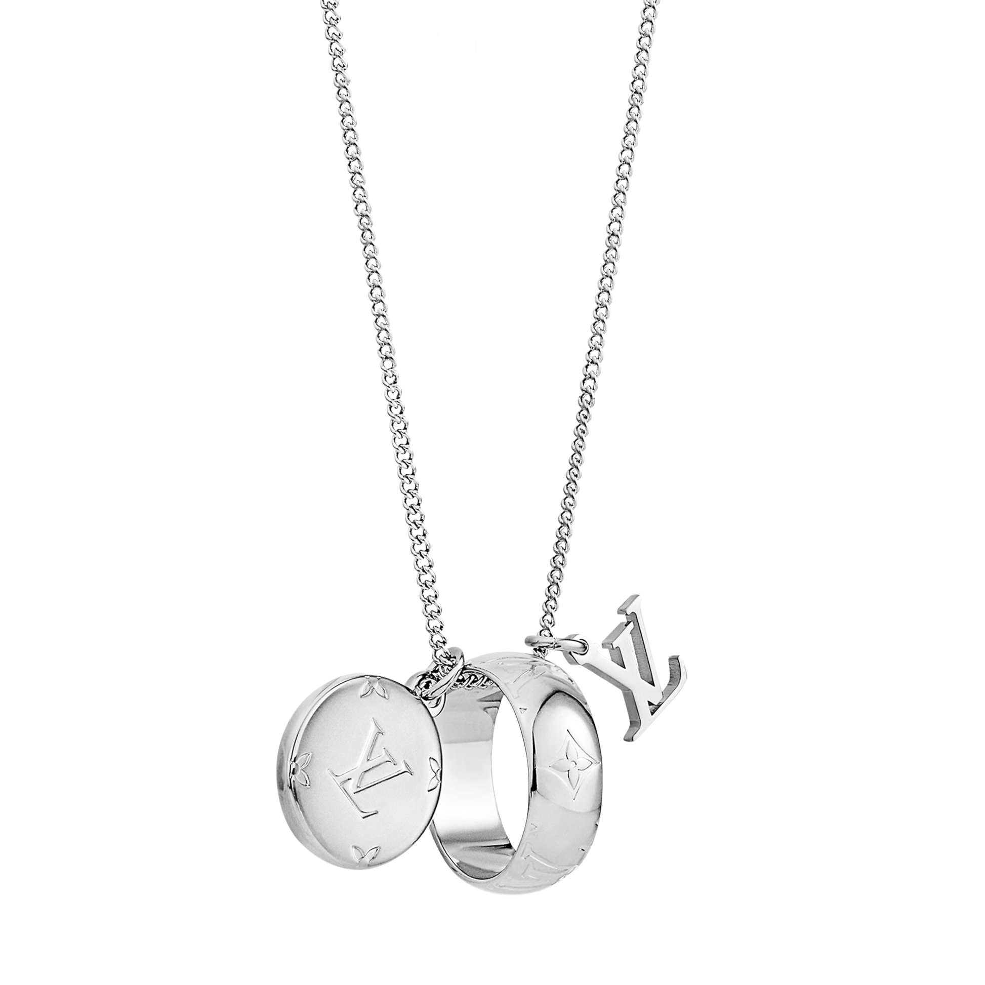Polished Monogram Charms Necklace - view 4