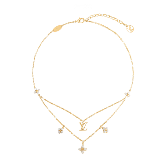 Premium-Look Gold Floragram Necklace