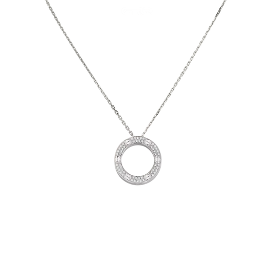 Refined Love Pendant Paved Necklace