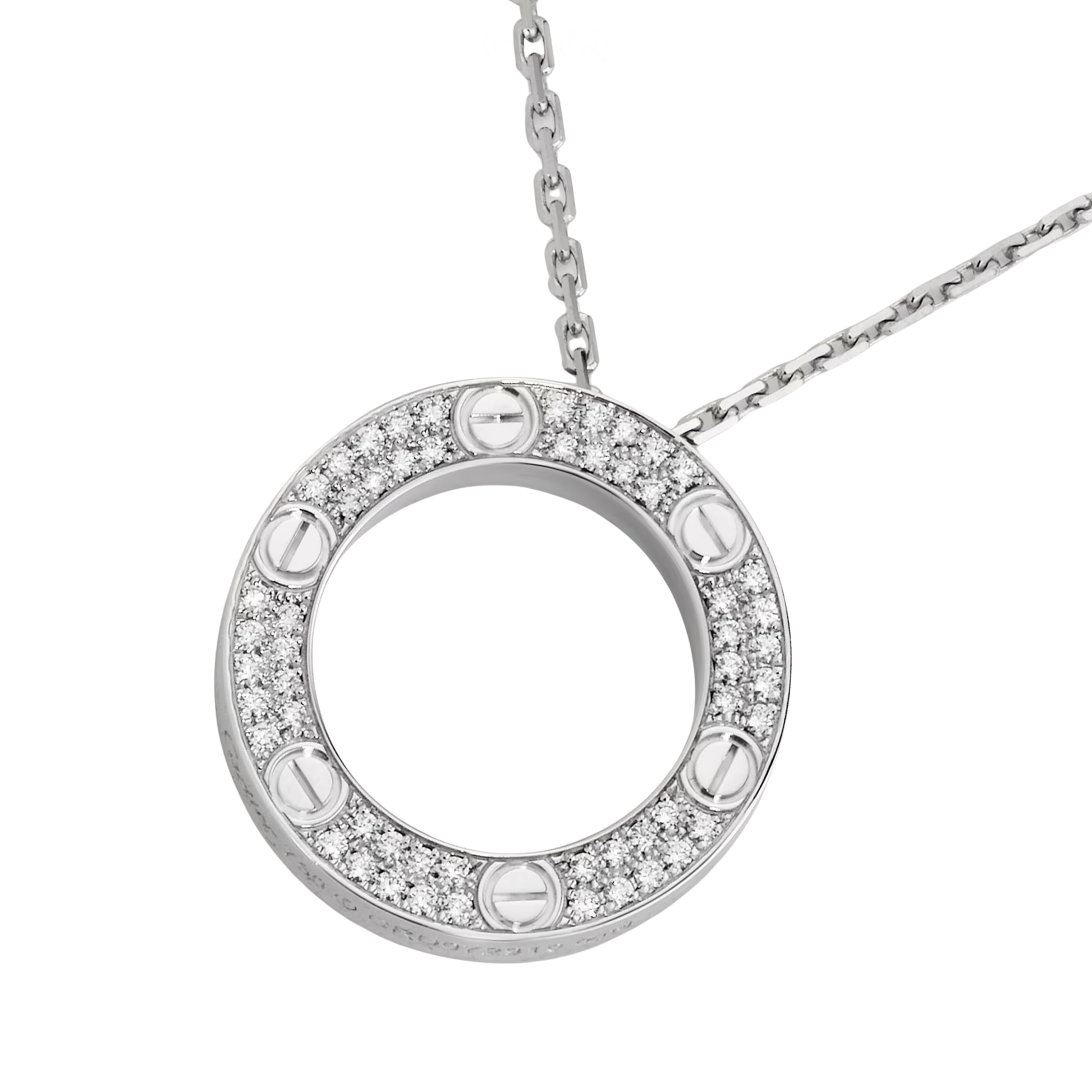 Refined Love Pendant Paved Necklace - view 2
