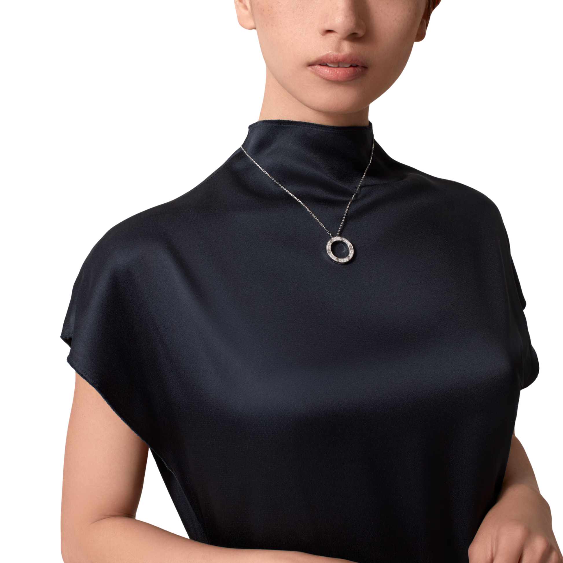 Refined Love Pendant Paved Necklace - view 3