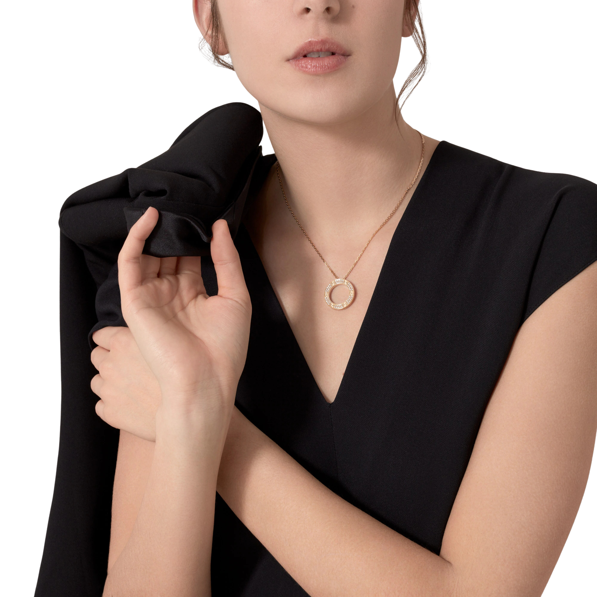 Refined Love Pendant Paved Necklace - view 8