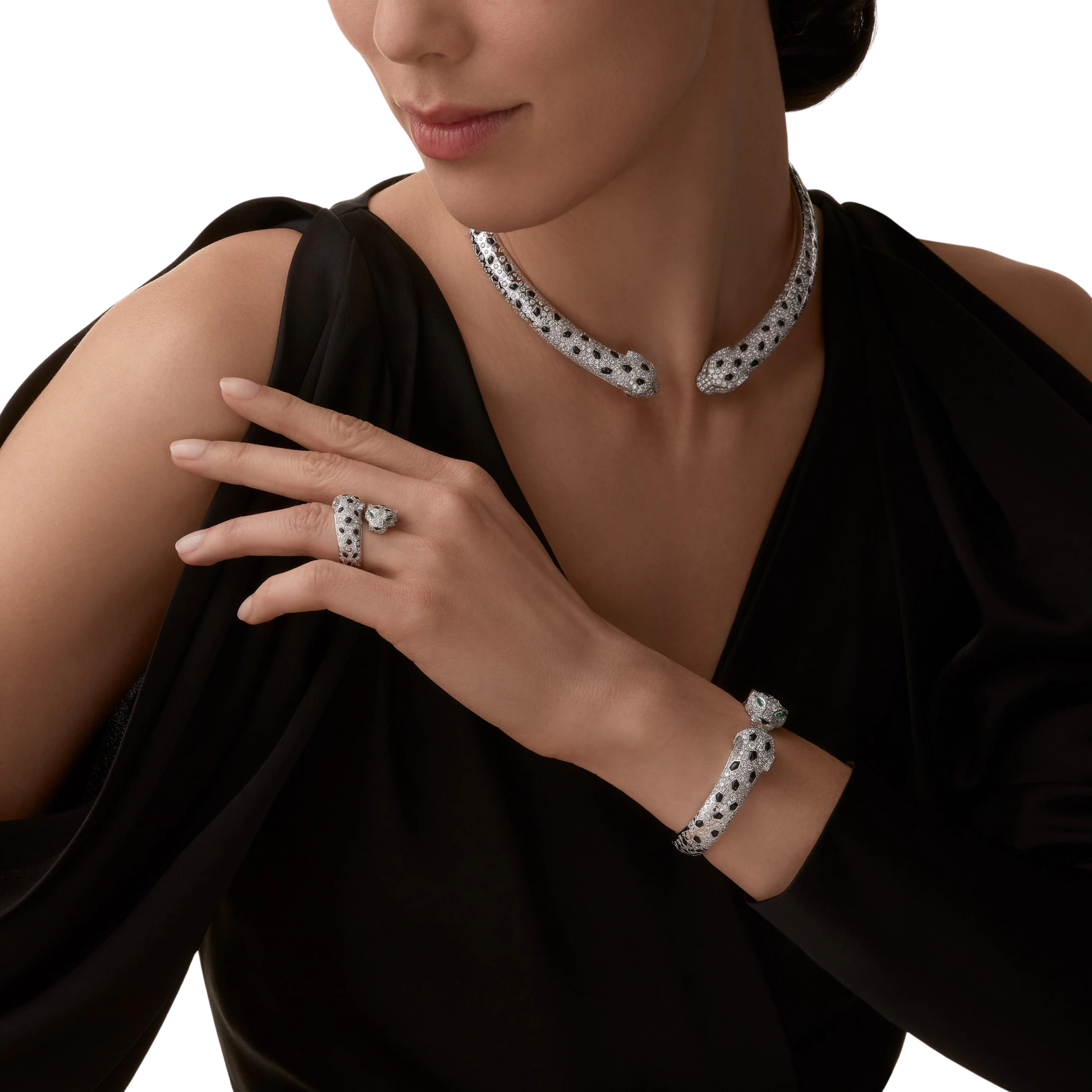 Everyday-Luxe Panther Bracelet Necklace Set - view 4