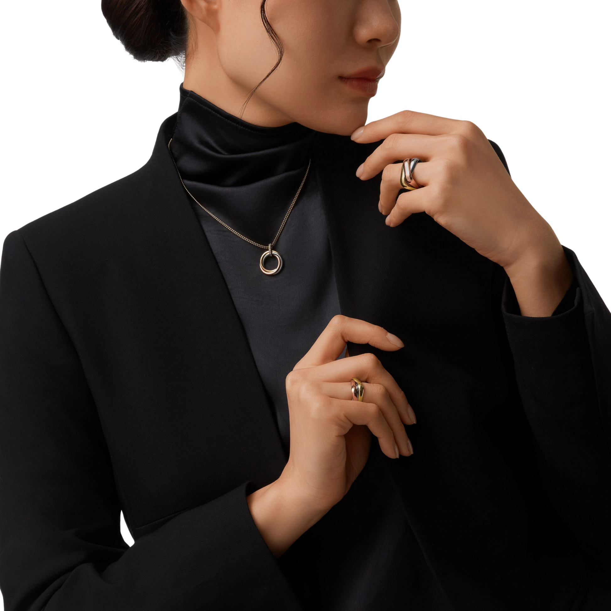 Everyday-Luxe Trinity Pendant Diamonds Necklace - view 3