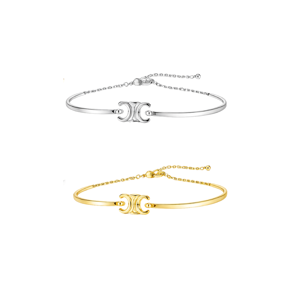 Statement Triomphe Minimalist Bangle Multicolor Set
