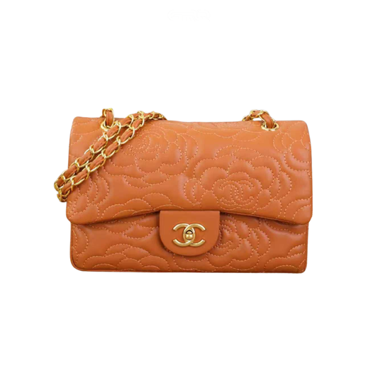 Minimal-Luxe Camellia Embossed Fl Bag