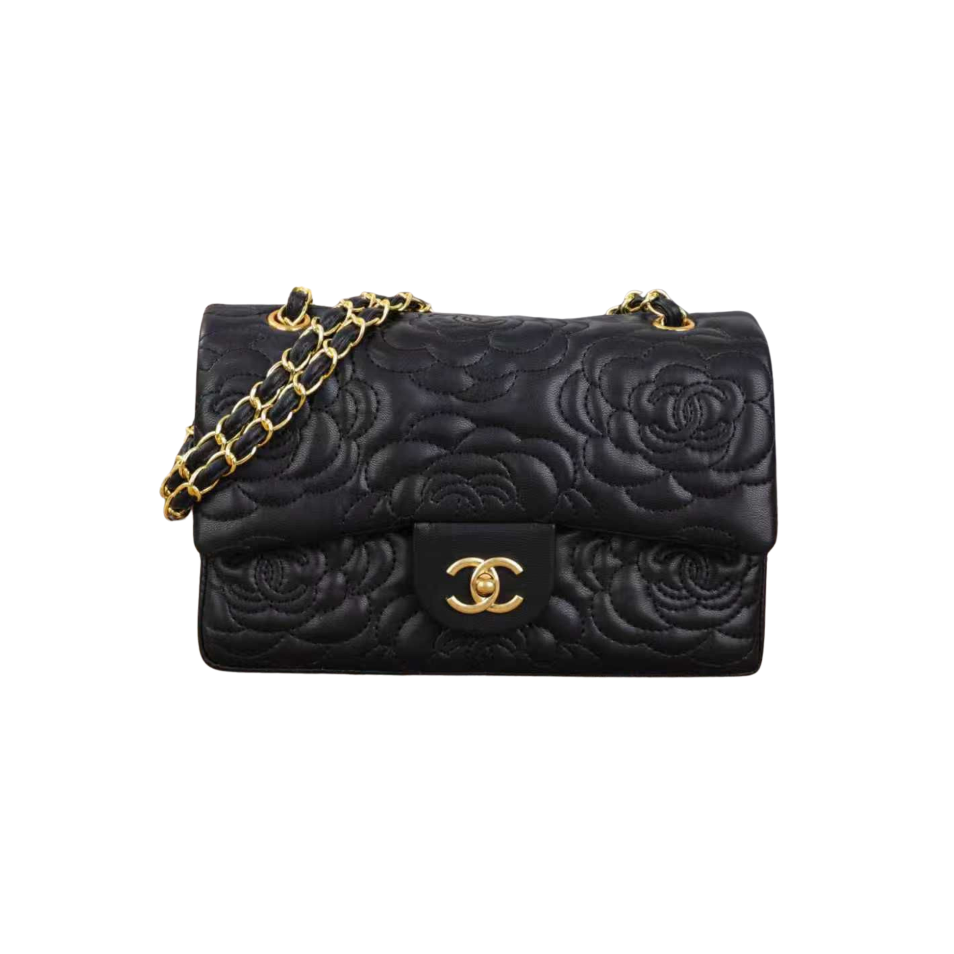 Clean-Finish Camellia Fl Black Bag