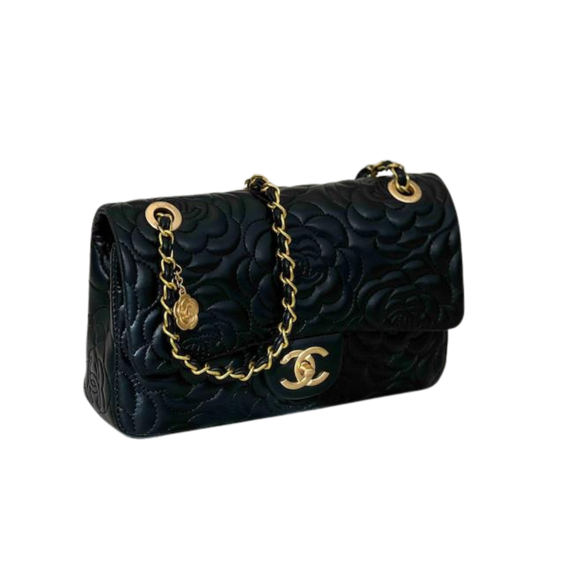 Clean-Finish Camellia Fl Black Bag - view 3