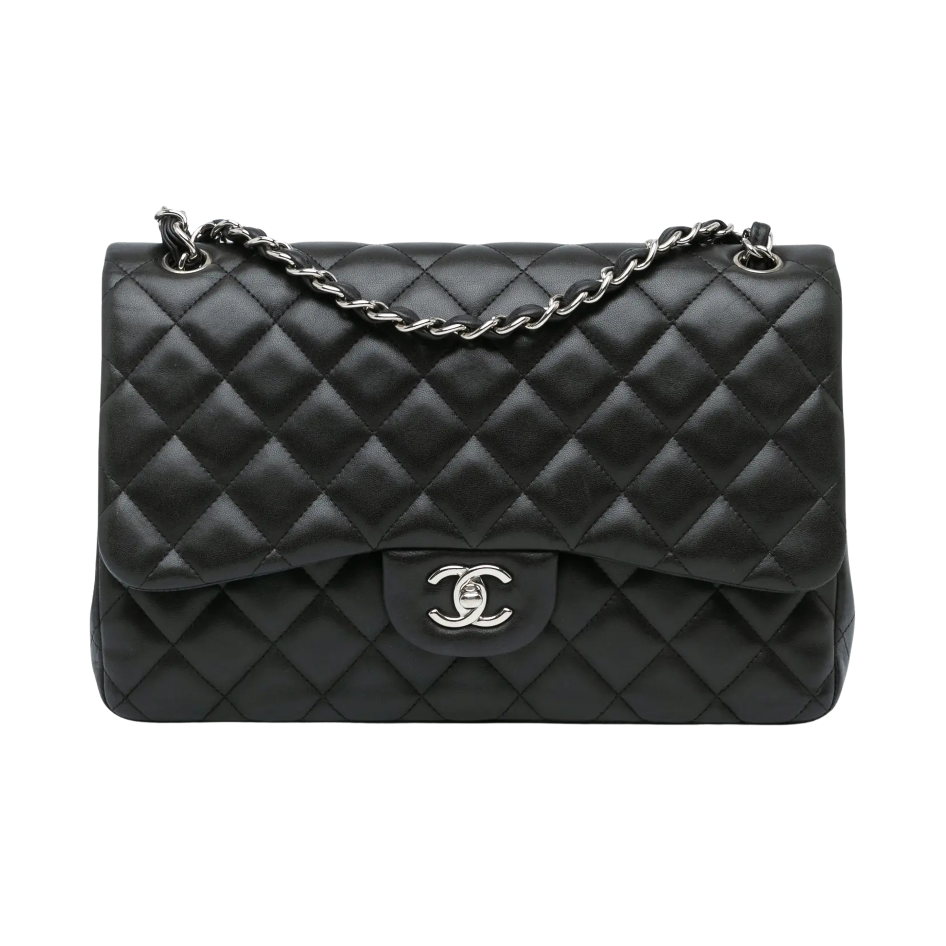 Clean-Finish Classic Double Fl Lambskin Bag