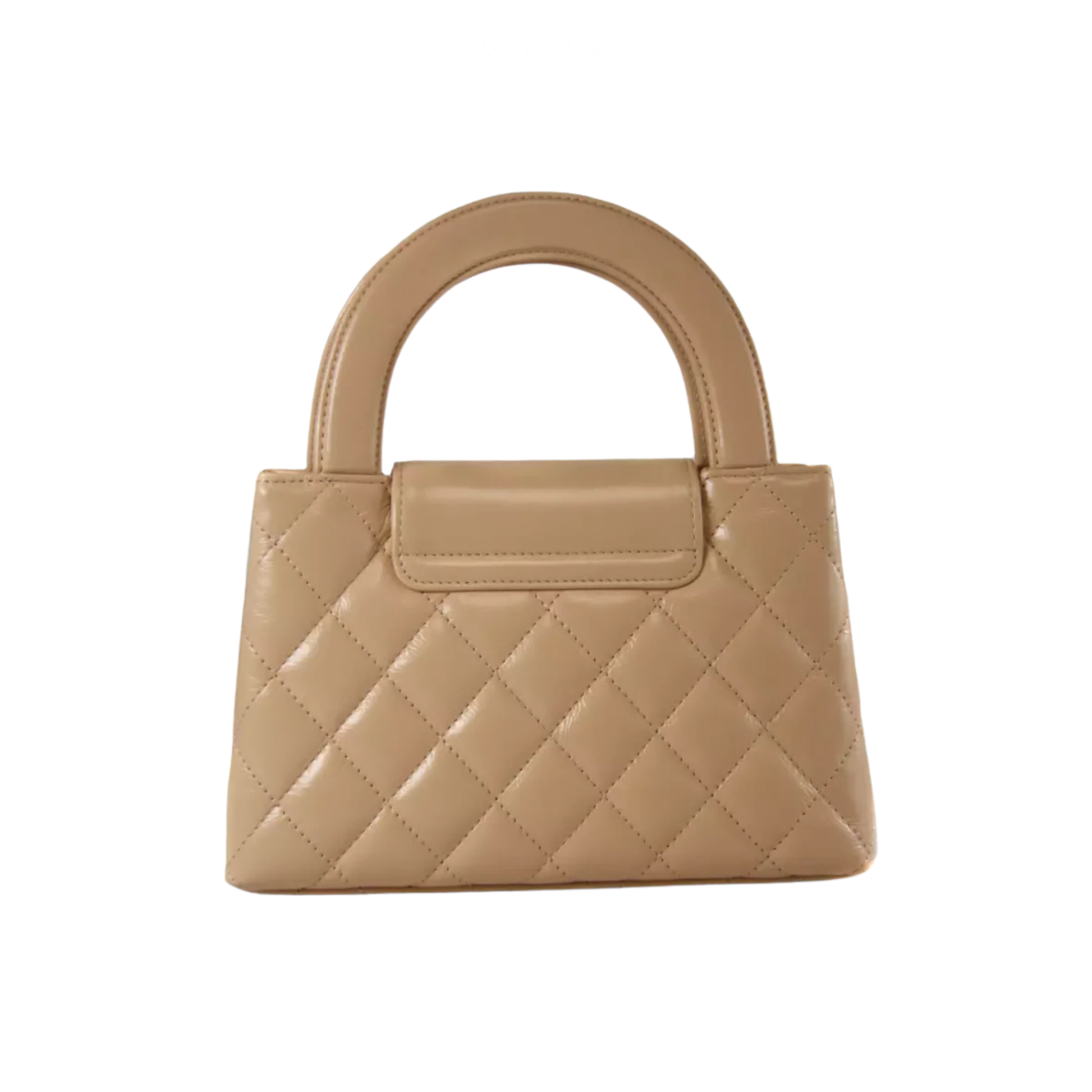 Dressy Structured Top-Handle Nano Calfskin Bag - view 2
