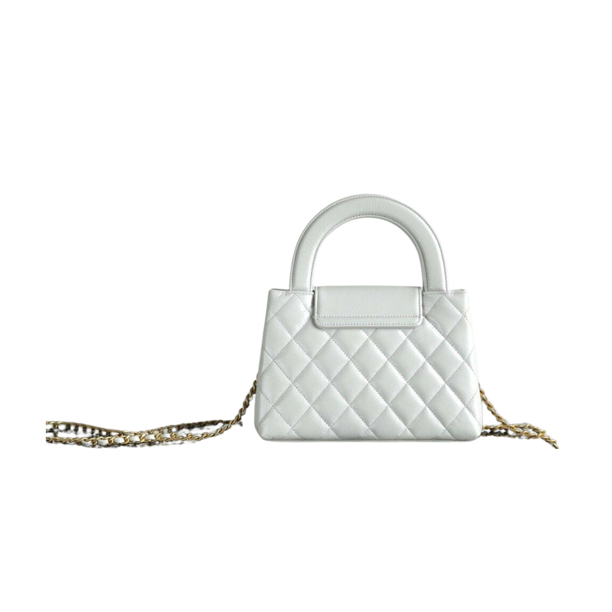 Premium-Look Structured Top-Handle Nano Calfskin Bag - view 2