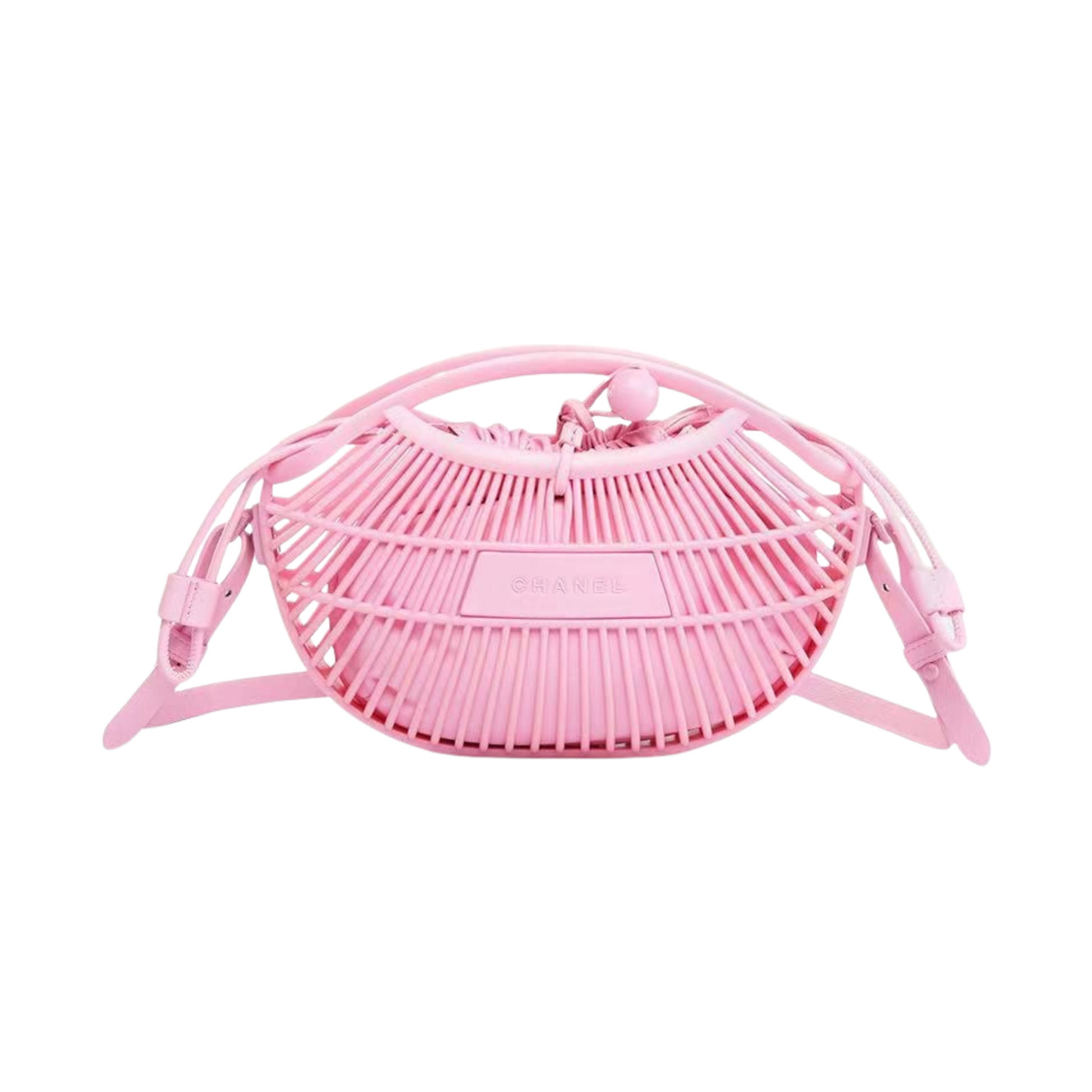 Statement Mini Calypso Fan Curved Handle Pink Bag