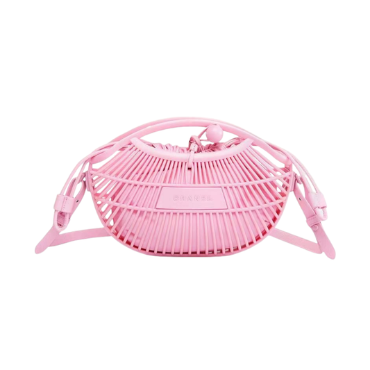 Statement Mini Calypso Fan Curved Handle Pink Bag