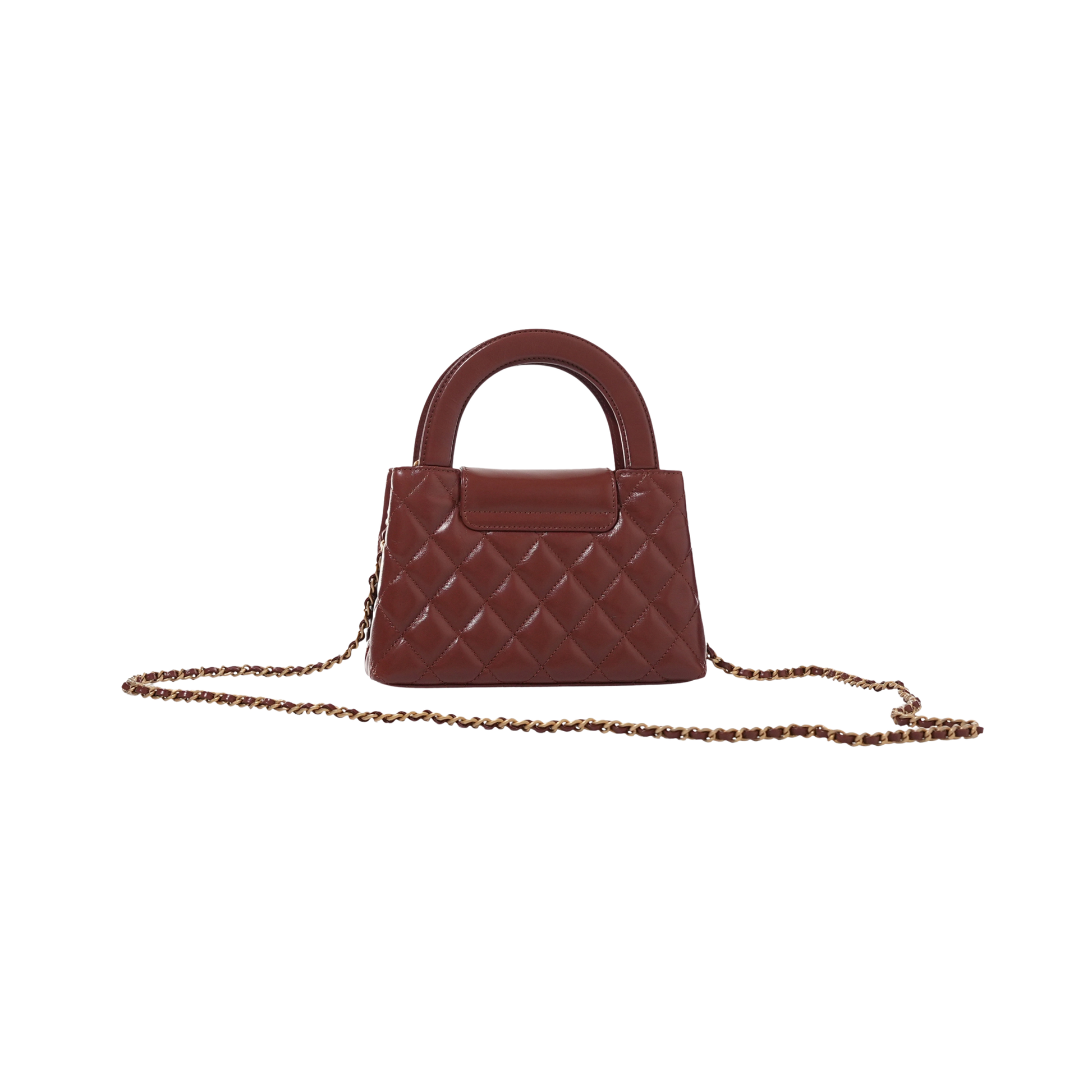 Refined Nano Structured Top-Handle Burgundy Bag - view 2