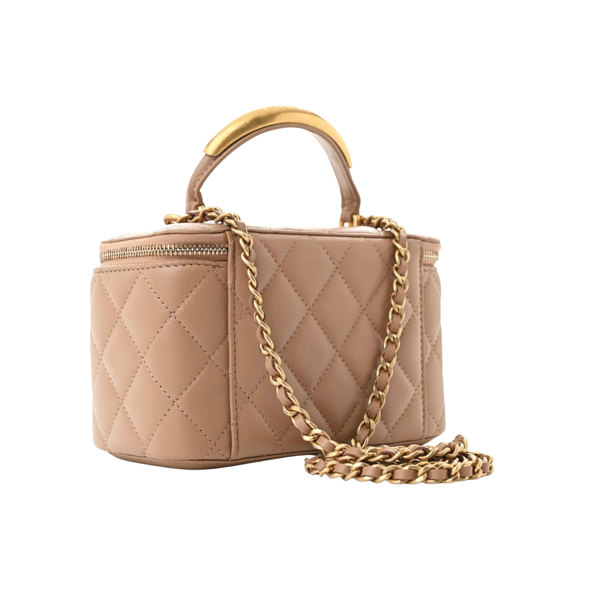 Statement Small Vanity Case Chain Beige Bag - view 2