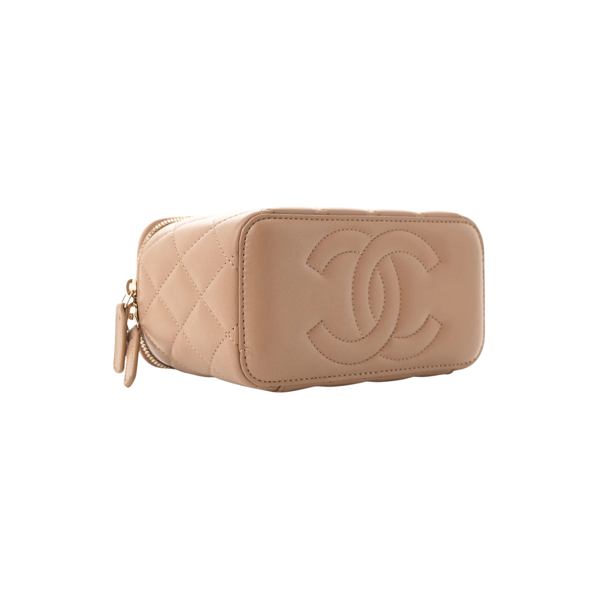 Statement Small Vanity Case Chain Beige Bag - view 3