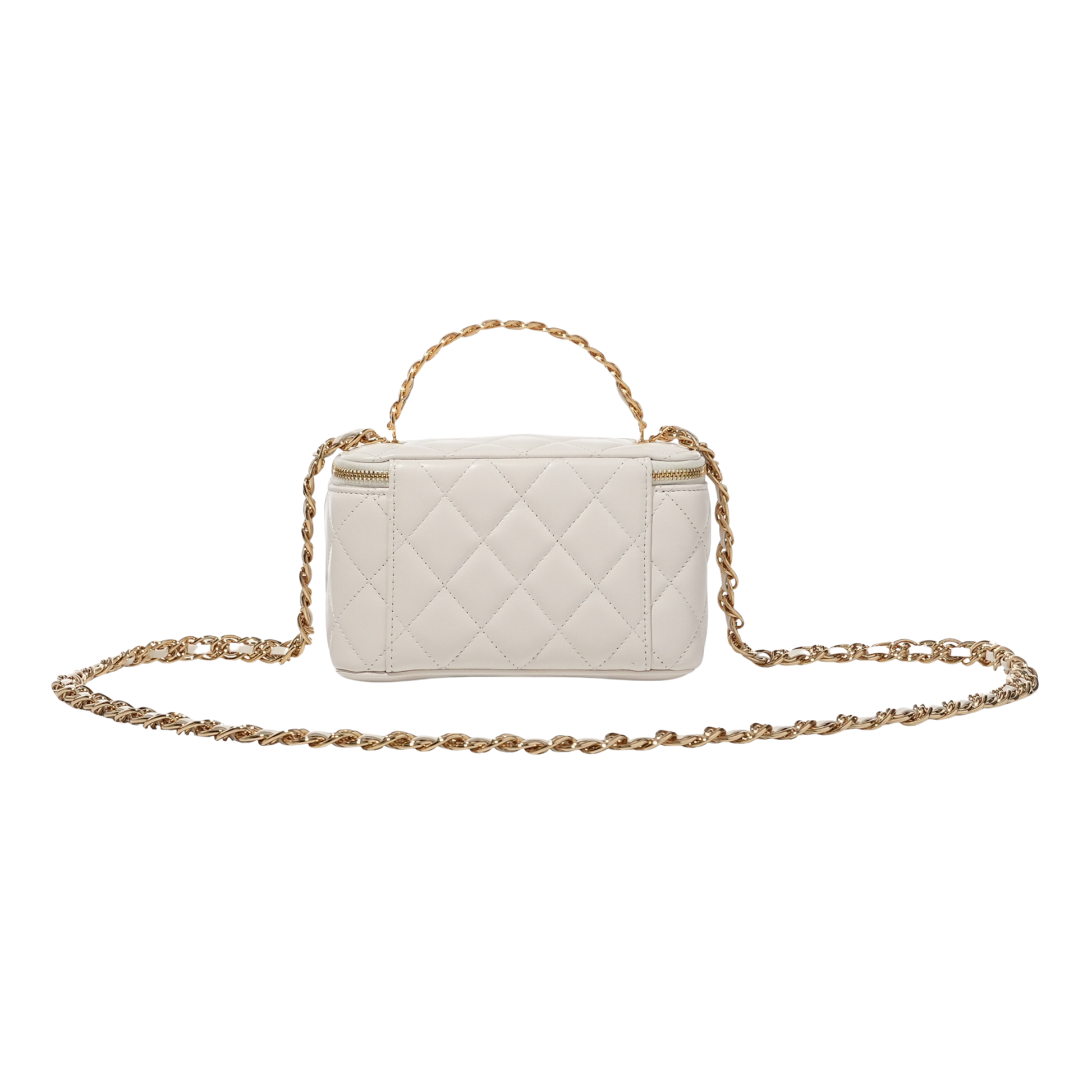 Sophisticated Small Vanity Case Chain White Bag - view 2