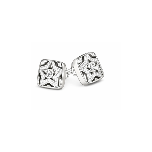 Clean-Finish Cc Logo Star Pendant Necklace Earrings Set - view 2