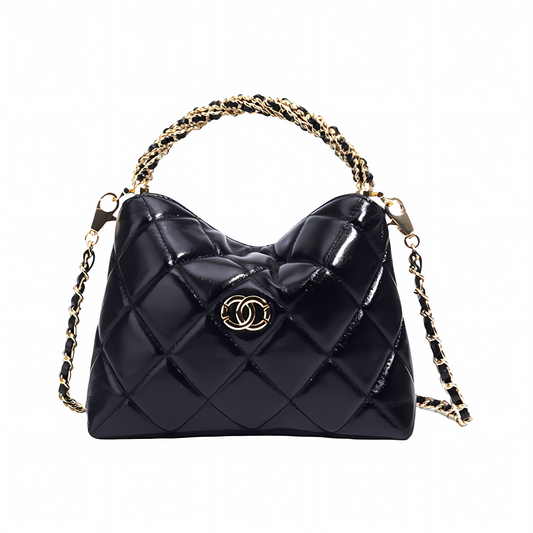 Timeless 24b Mini Top Handle Chain Black Bag