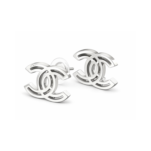 Polished Cosmetic Cc Logo Celestial Necklace Earrings Set - view 2