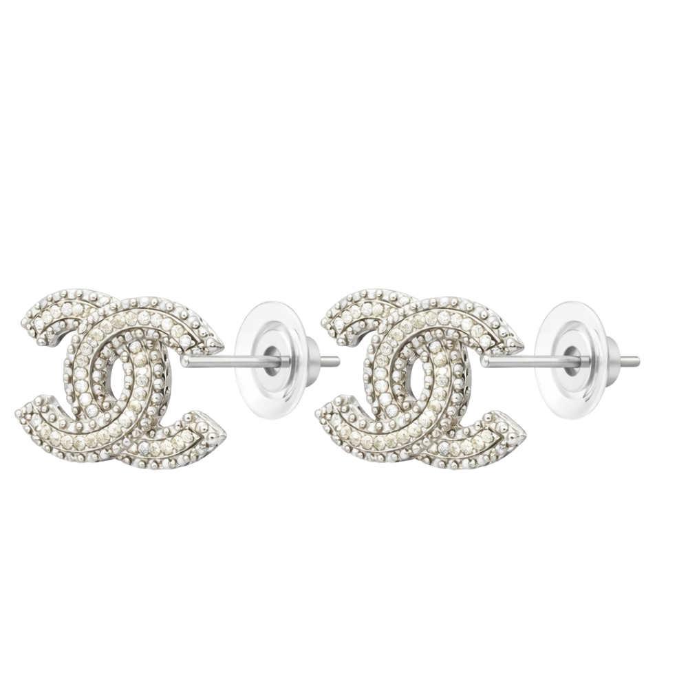 Polished Cosmetic Cc Logo Celestial Necklace Earrings Set - view 3