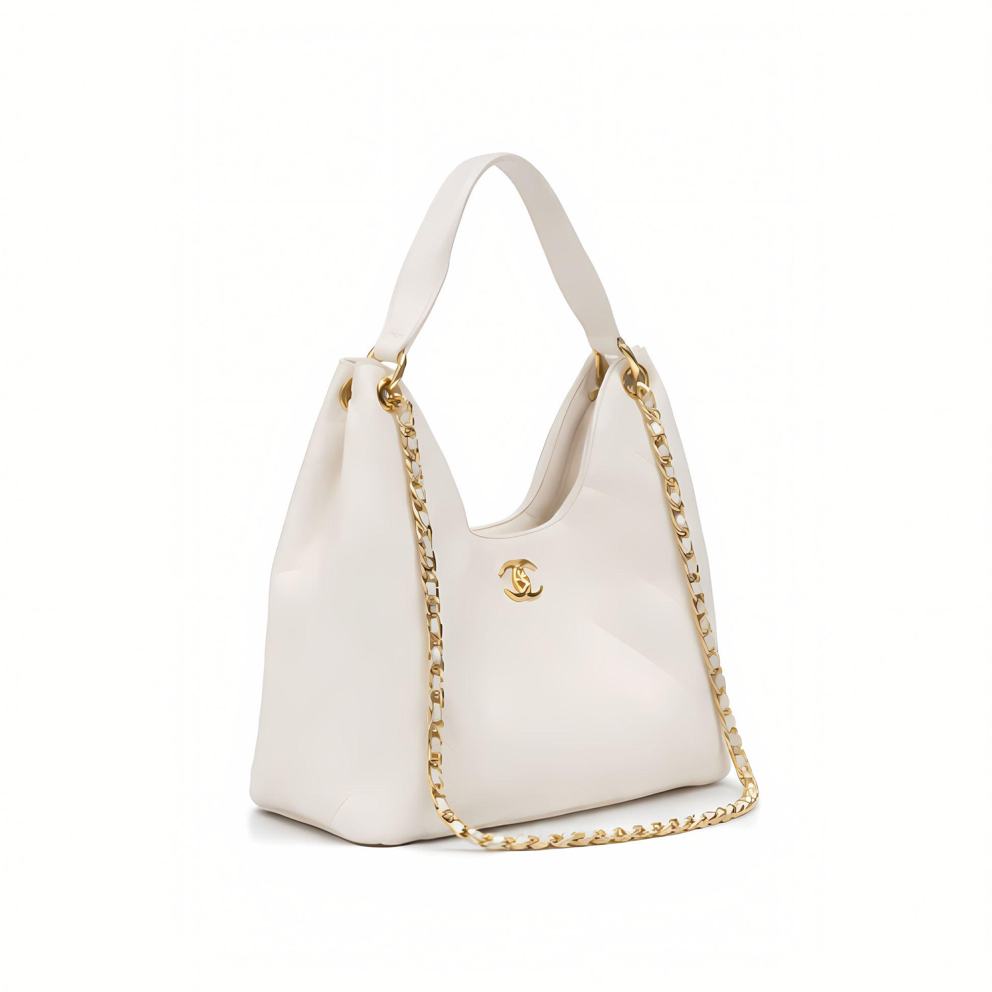 Minimal-Luxe 25 Medium Hobo Light Beige Quilted Caviar Bag - view 2