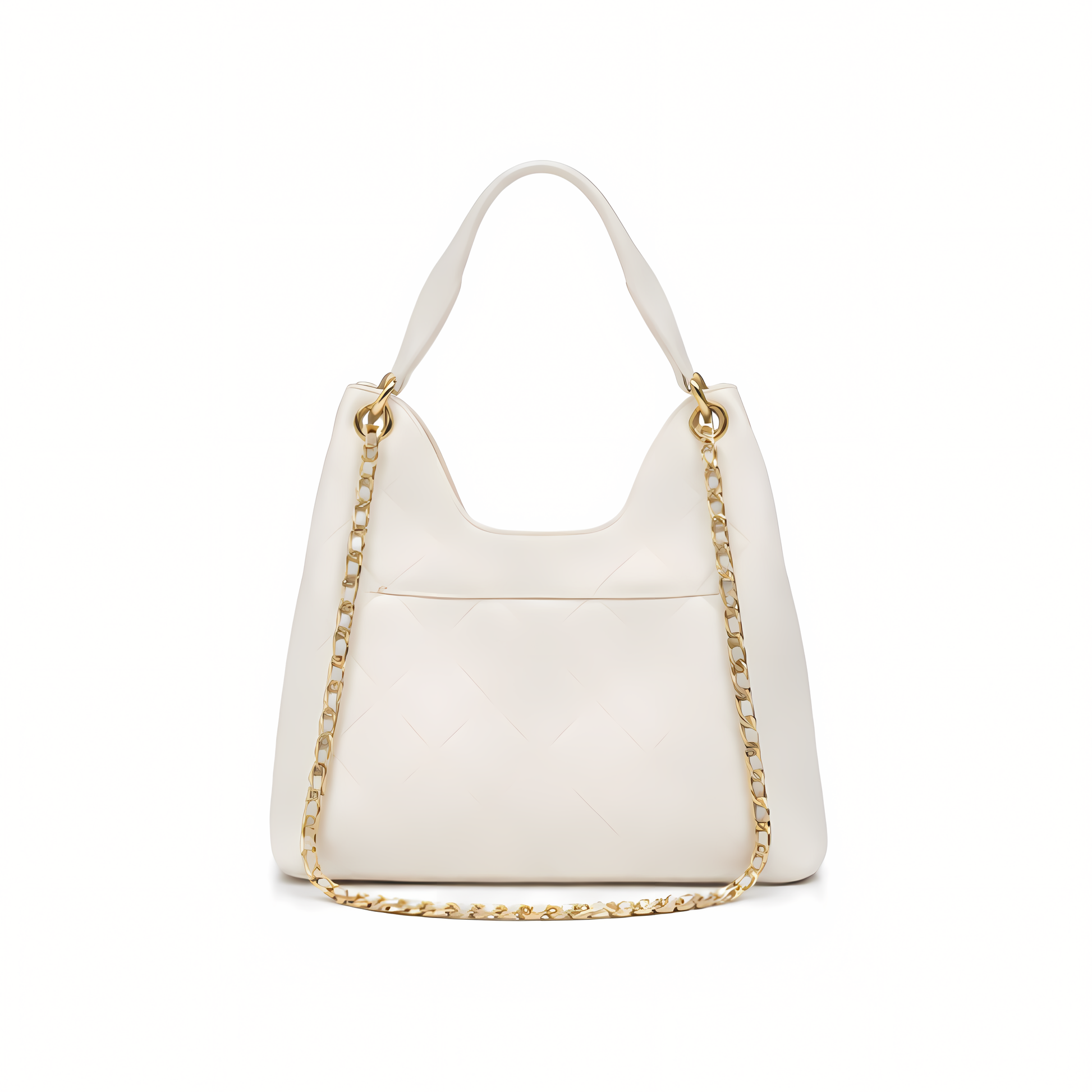 Minimal-Luxe 25 Medium Hobo Light Beige Quilted Caviar Bag - view 3