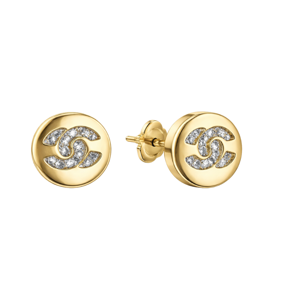 Dressy Earinings White Gold Diamonds