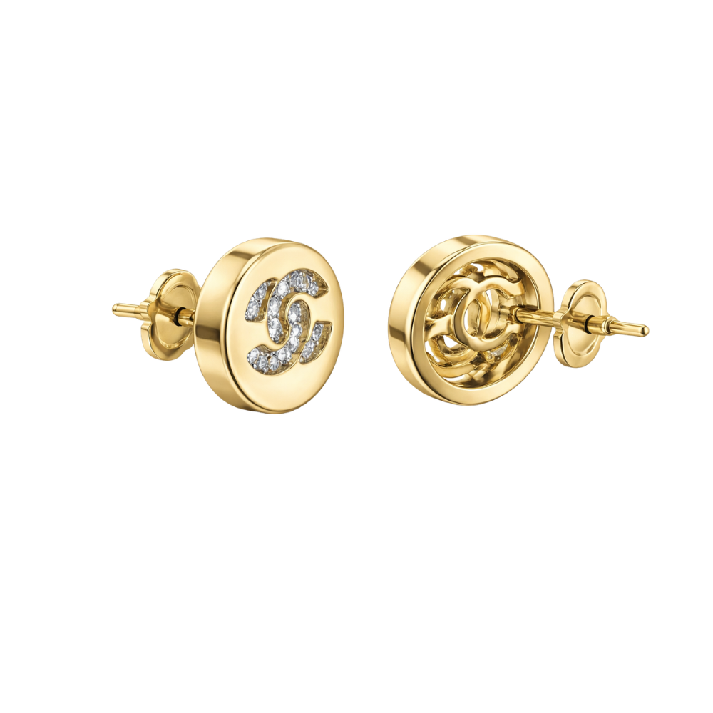 Dressy Earinings White Gold Diamonds - view 2