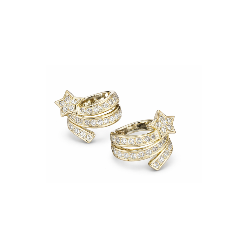 Detailed Byzantine Multi Stone Cc Earrings