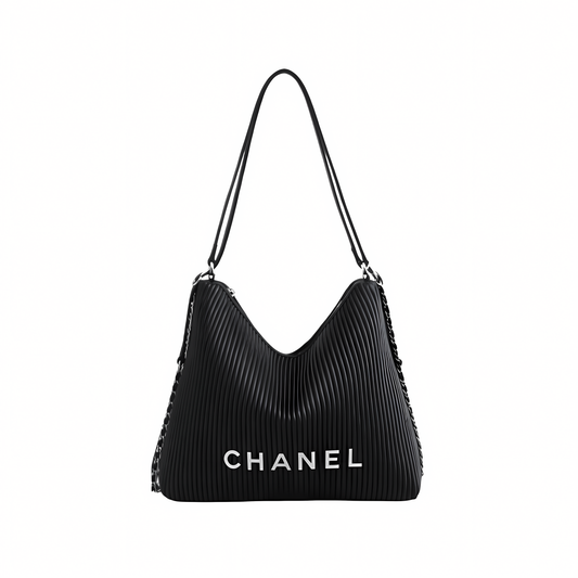 Sharp Maxi Hobo Black Lambskin Bag