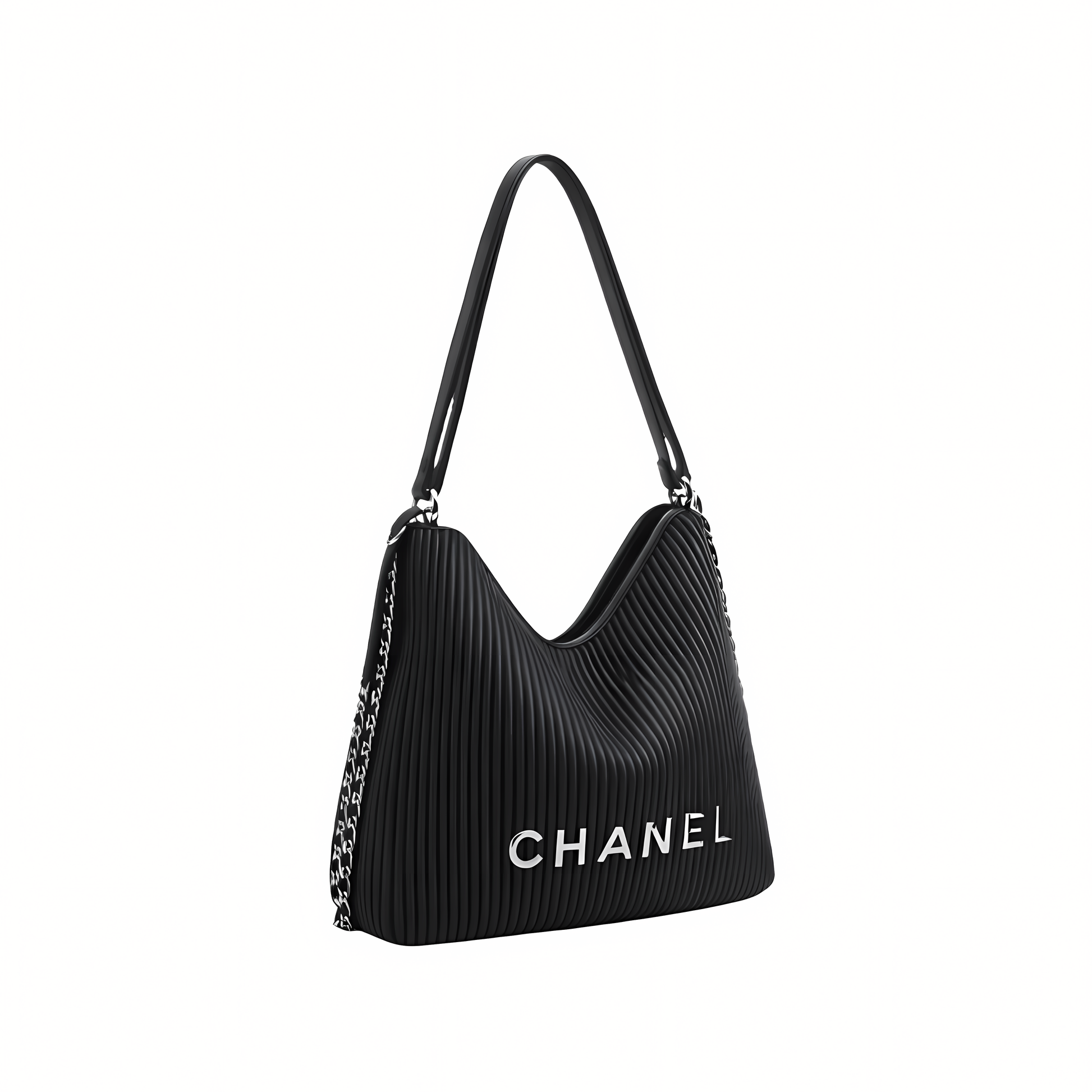 Sharp Maxi Hobo Black Lambskin Bag - view 2