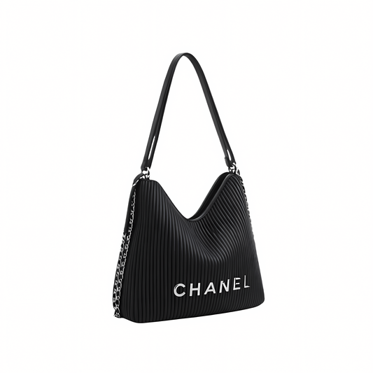 Sharp Maxi Hobo Black Lambskin Bag - view 2