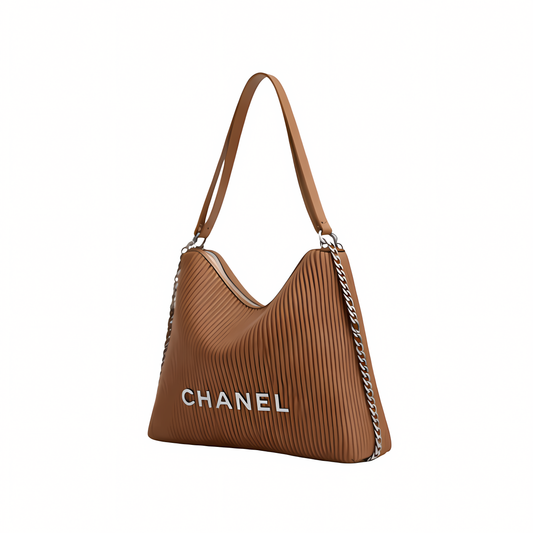 Elevated Maxi Hobo Camel Shiny Lambskin Bag - view 2