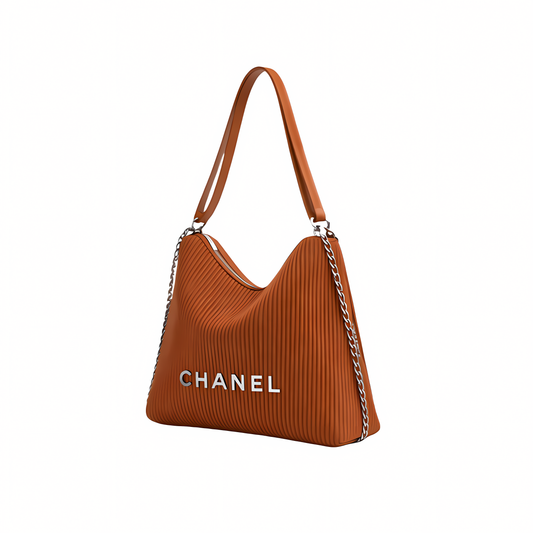 Timeless Maxi Hobo Brown Shiny Lambskin Bag - view 2