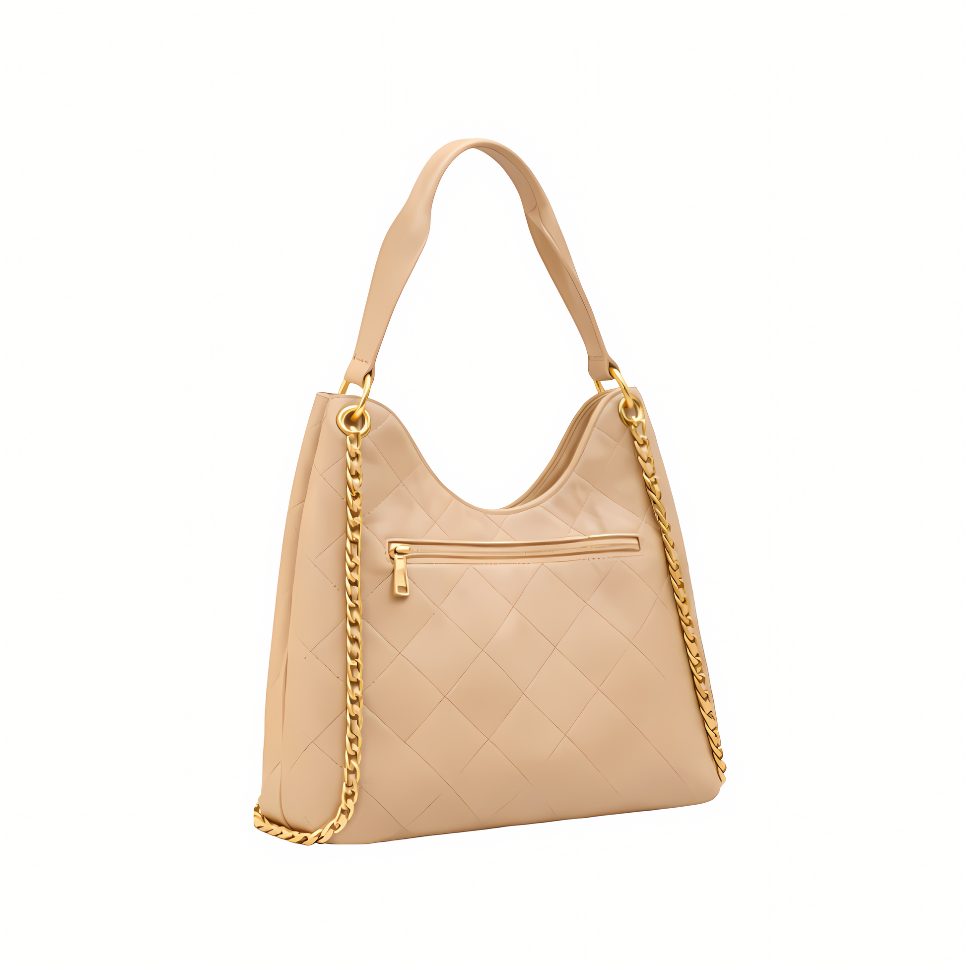 Elevated Hobo Handbag Calfskin Gold Tone - view 3