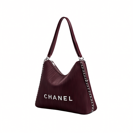 Dressy Maxi Hobo Purple Shiny Lambskin Bag - view 2