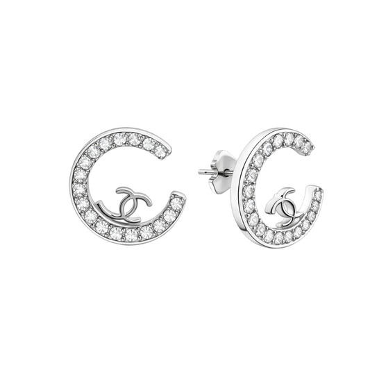 Clean-Finish Uno Pavé Earrings White Diamonds