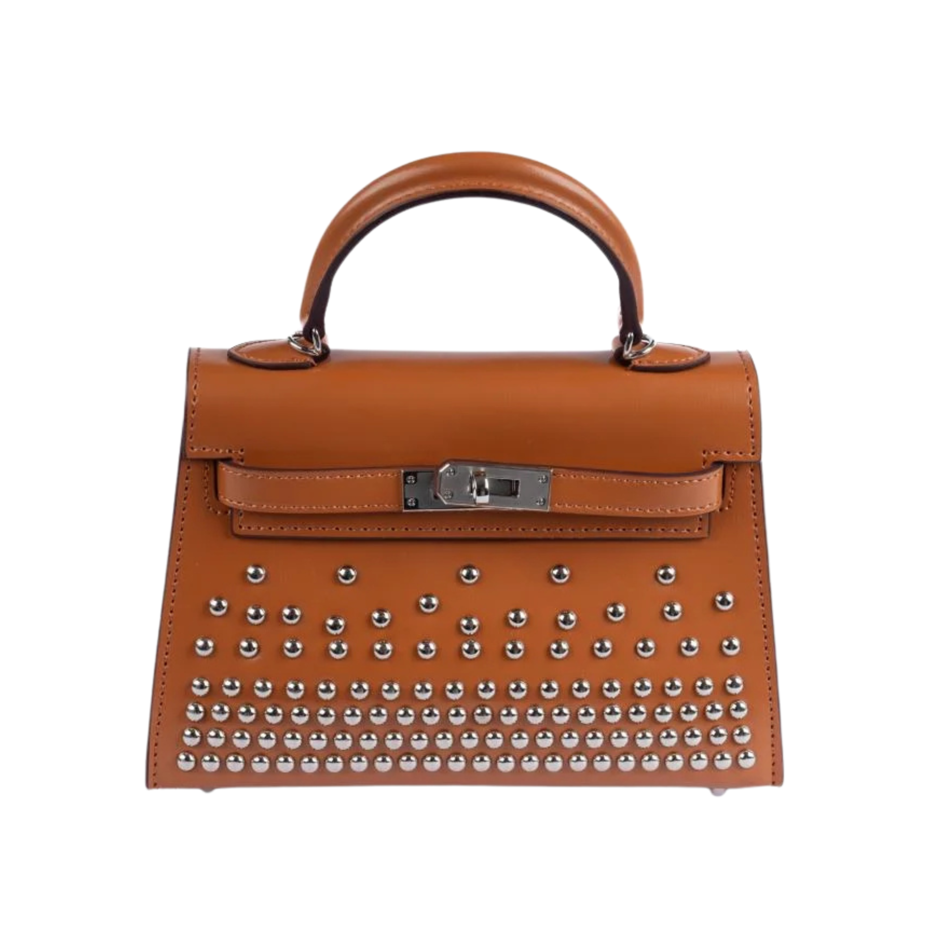 Timeless Clouté Mini Structured Top-Handle 20 Brown Bag