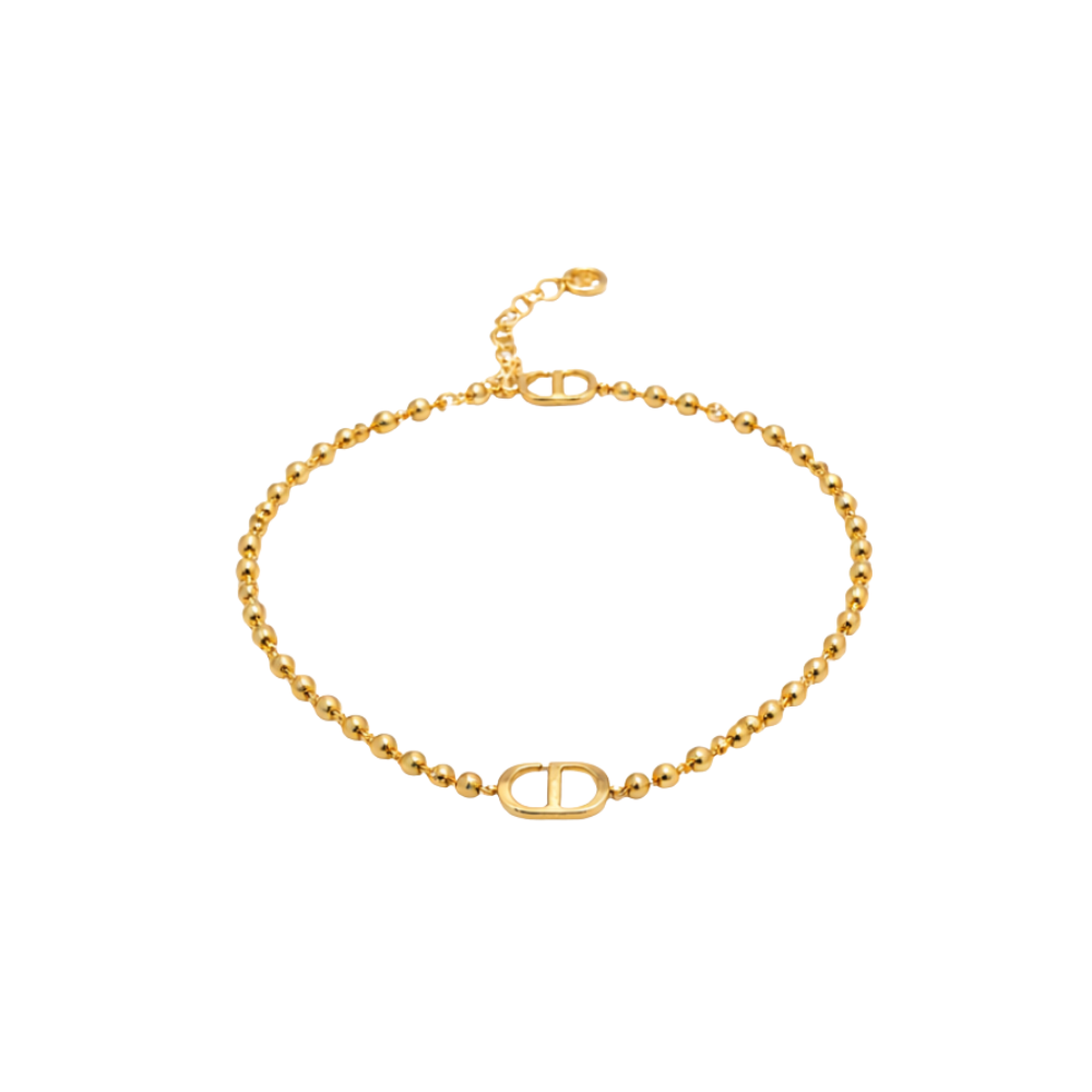 Refined Cd Beaded Bracelet Chain Gold - view 3