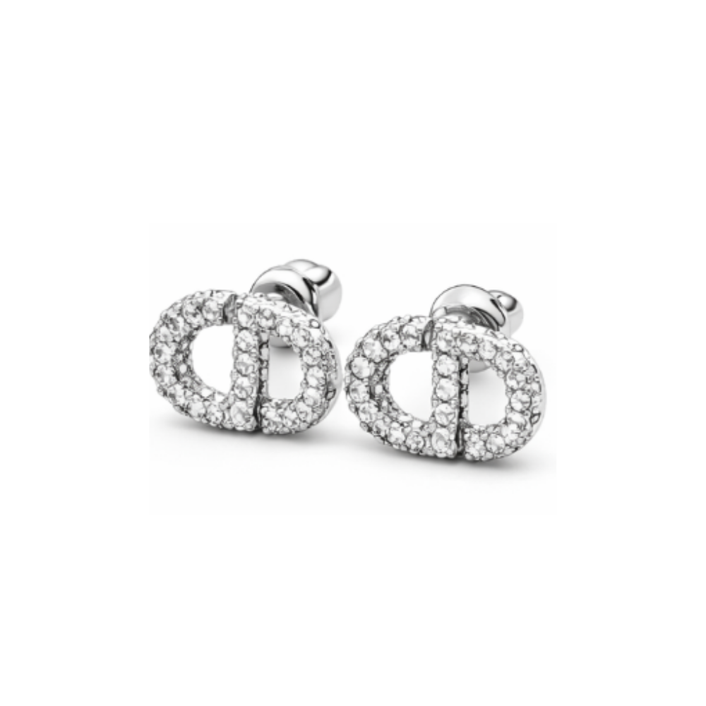 Minimal-Luxe Cd Crystal Stud Earring Si Er - view 3
