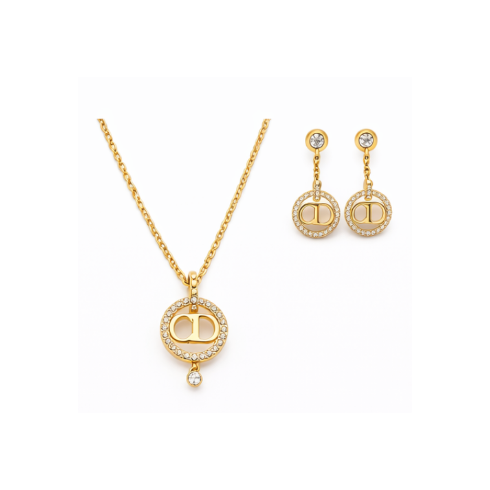 Elegant Crystal Set Gold