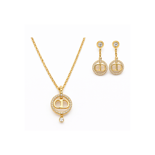Elegant Crystal Set Gold