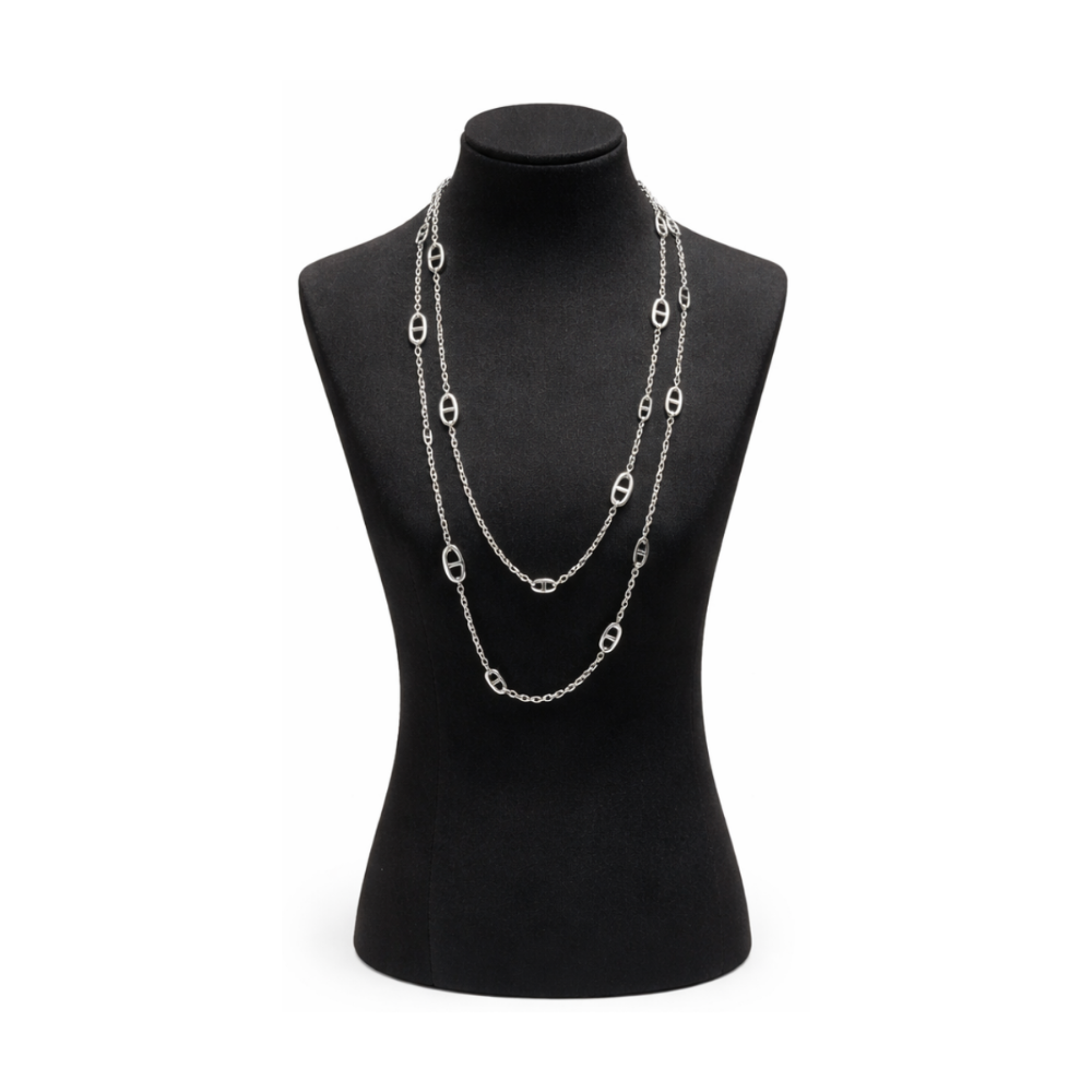 Clean-Finish Navy Long Necklace Si Er - view 2