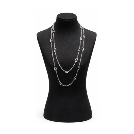 Clean-Finish Navy Long Necklace Si Er - view 2