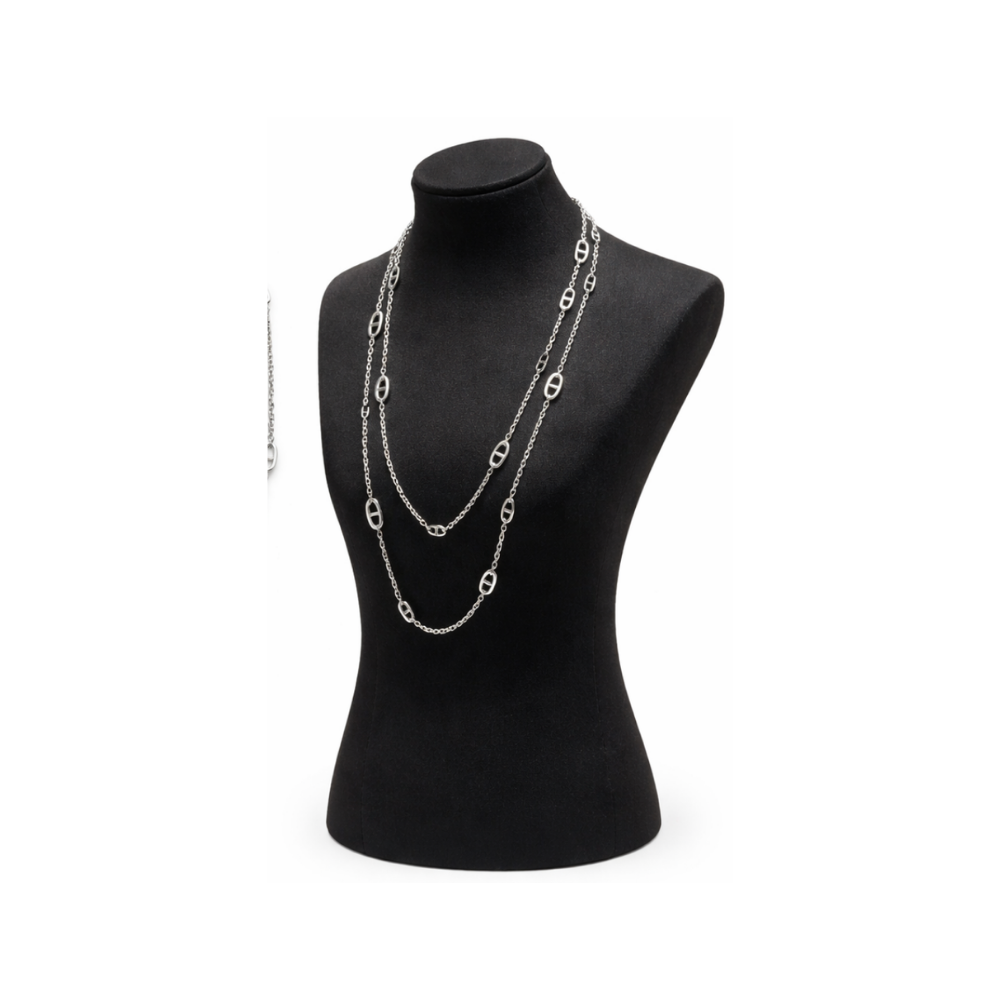 Clean-Finish Navy Long Necklace Si Er - view 3