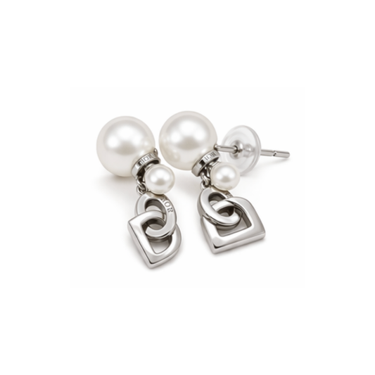 Clean-Finish Cd Navy Pearl Earrings Si Er - view 2