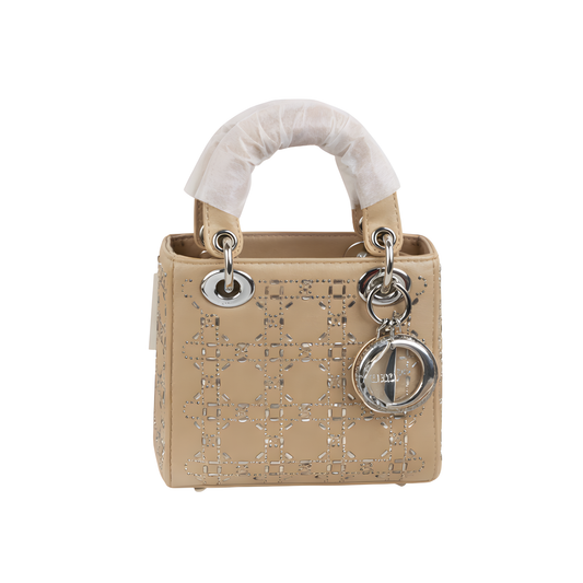 Dressy Mini Lady Brown Satin Bag