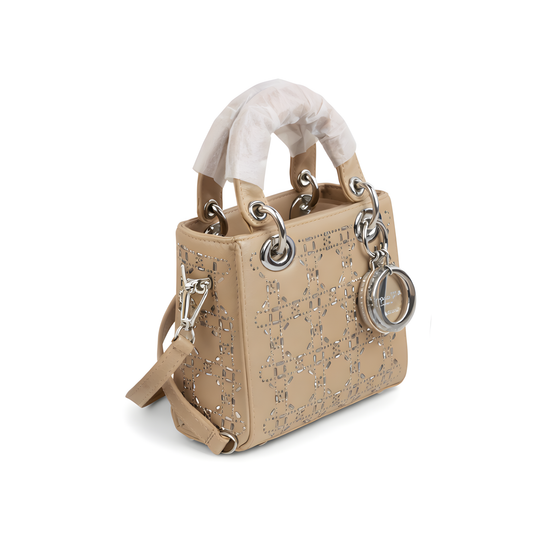 Dressy Mini Lady Brown Satin Bag - view 2